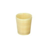 DISPOSABLE WOOD MINI TUMBLER PACK OF 100 Ø4.5CM H4.5CM 1.5CL 