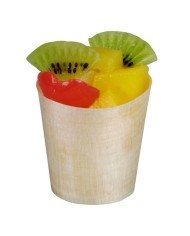 DISPOSABLE WOOD MINI TUMBLER PACK OF 100 Ø6CM H5.5CM 3CL