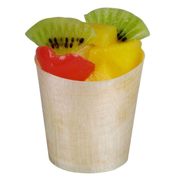 DISPOSABLE WOOD MINI TUMBLER PACK OF 100 Ø6CM H5.5CM 3CL