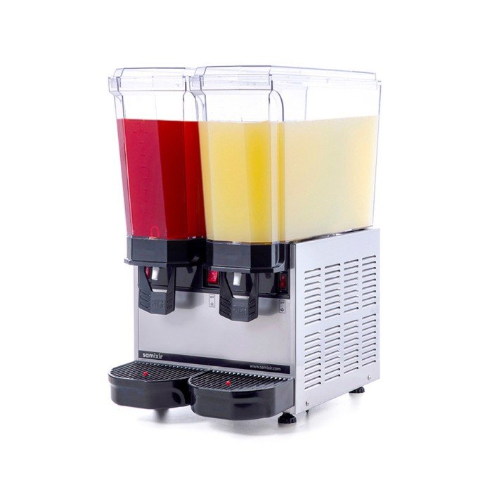 CLASSICAL TWIN COLD BEVERAGE DISPENSER 20+20L MIXER+MIXER SST