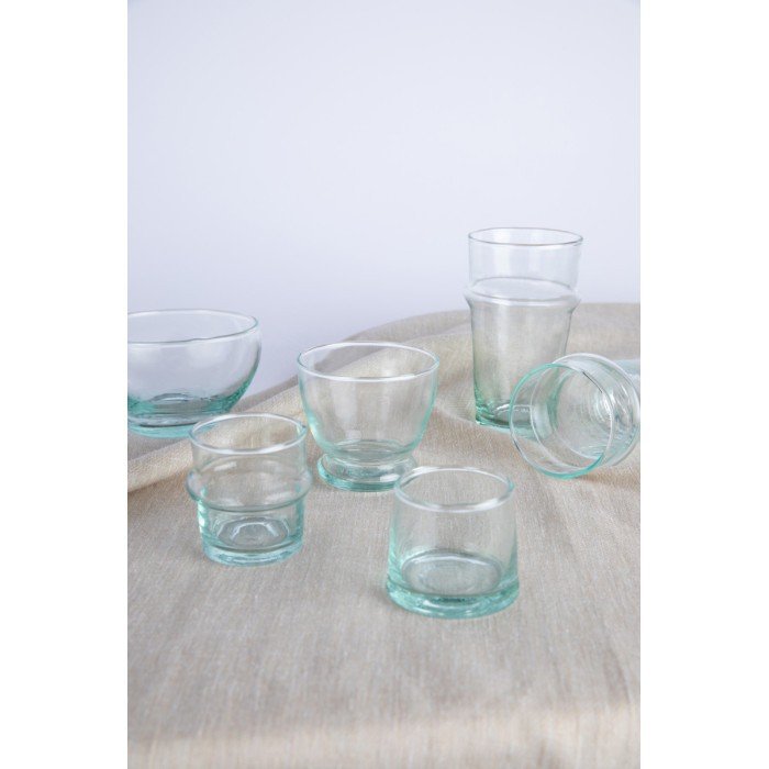 Beldi glass verrine in recycled hand-blown glass transparent recycle glass Ø 5.5 cm Lily Pro.mundi