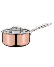 SAUCEPAN WITH LID ROUND Ø16CM H7.5CM 1.4L COPPER CULINOX SPRING