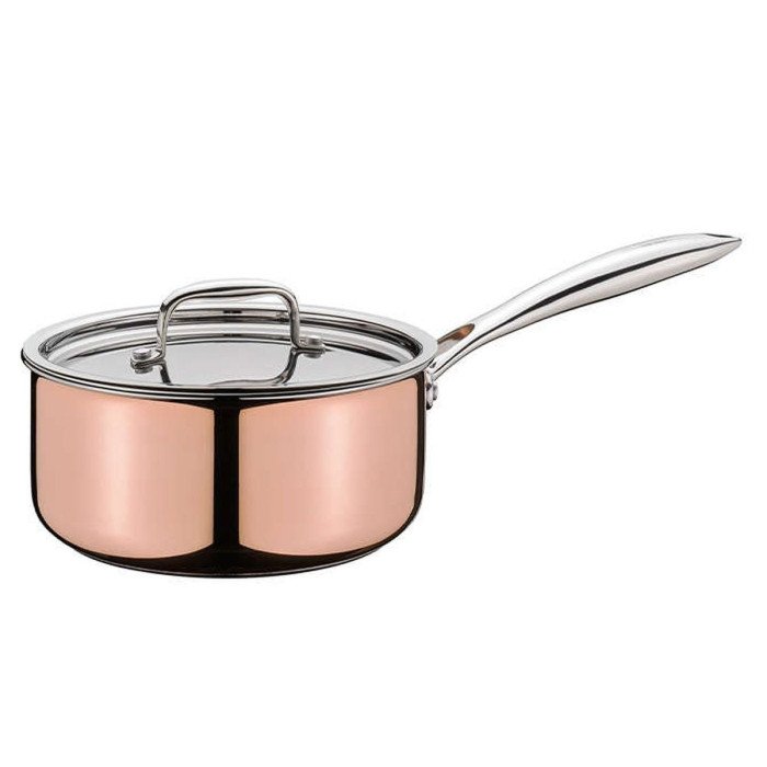 SAUCEPAN WITH LID ROUND Ø16CM H7.5CM 1.4L COPPER CULINOX SPRING