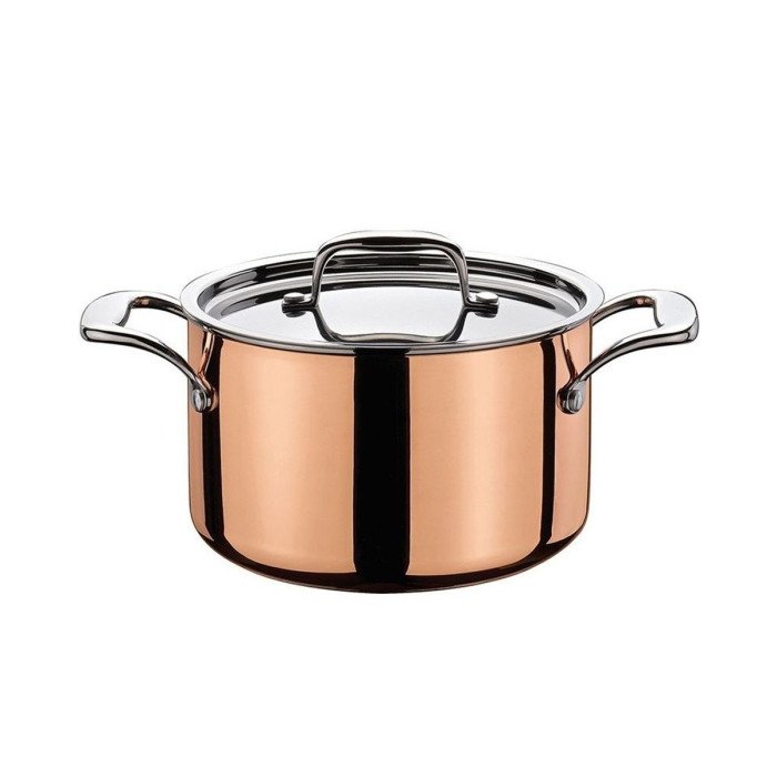 DEEP CASSEROLE WITH LID ROUND Ø20CM H12CM 3.7L COPPER CULINOX SPRING