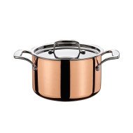 DEEP CASSEROLE WITH LID ROUND Ø20CM H12CM 3.7L COPPER CULINOX SPRING