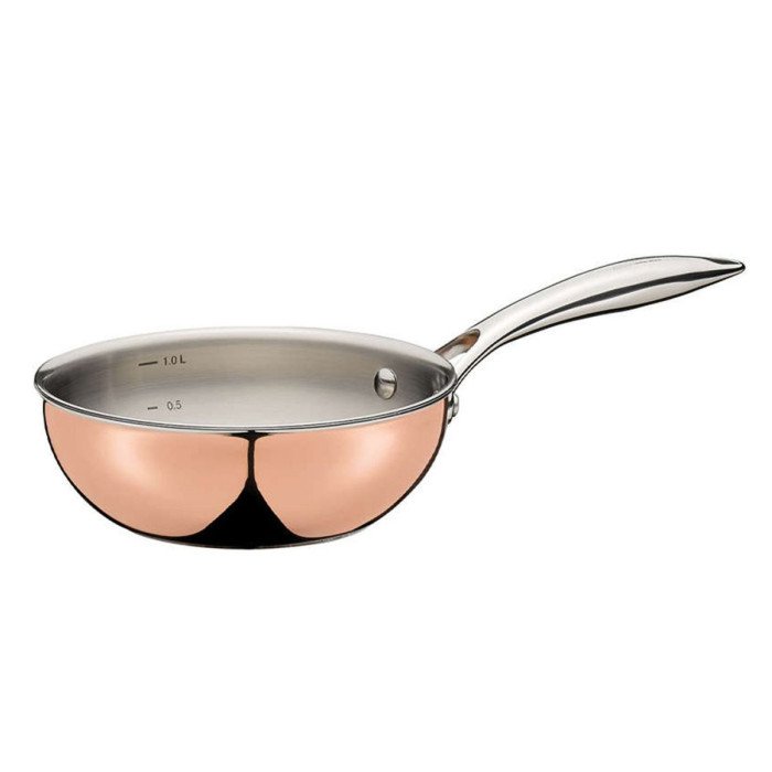  SAUTE PAN ALL STOVES+INDUCTION ROUND COPPER Ø20CM H7CM STAINLESS STEEL CULINOX SPRING