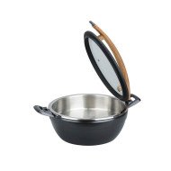 ARTISAN ROUND CASTING CHAFER WITH WOOD HANDLE 4.5CL