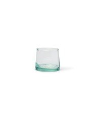 Recycled glass conical glass jar, mouth blown cone-shaped transparent recycle glass Ø 5 cm Lily Pro.mundi