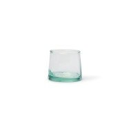 Recycled glass conical glass jar, mouth blown cone-shaped transparent recycle glass Ø 5 cm Lily Pro.mundi