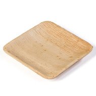 PALM SQUARE PLATE 11X11H1CM PACK OF 20 PALM LEAF  