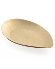 PALM OVAL POINT PLATE L11X7H2.5/1.4CM PACK OF 20 PALM LEAF OVAL  