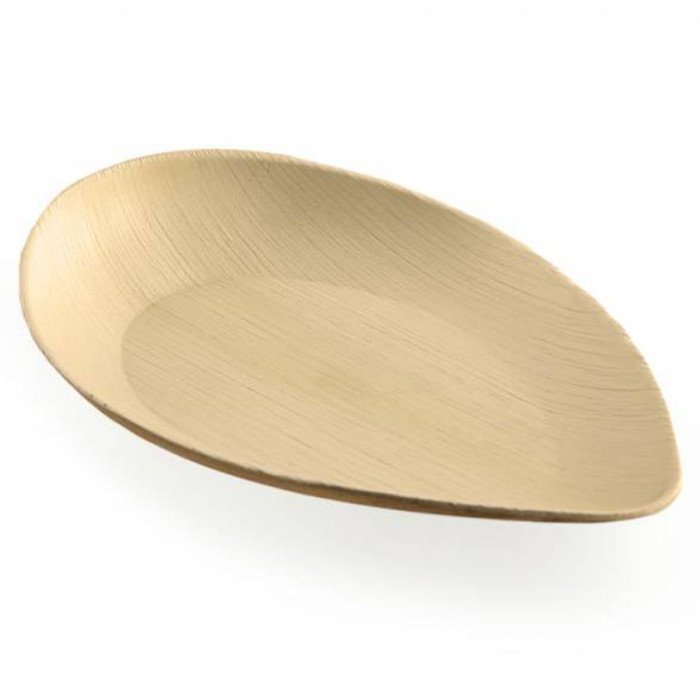 PALM OVAL POINT PLATE L11X7H2.5/1.4CM PACK OF 20 PALM LEAF OVAL  