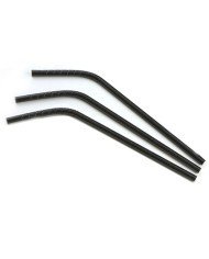 ECO-FRIENDLY BLACK FLEXIBLE PAPER STRAW PACK OF 200 Ø0.6CM L21CM