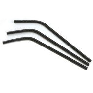 ECO-FRIENDLY BLACK FLEXIBLE PAPER STRAW PACK OF 200 Ø0.6CM L21CM