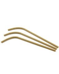 ECO-FRIENDLY KRAFT FLEXIBLE PAPER STRAW PACK OF 200 Ø0.6CM L24CM