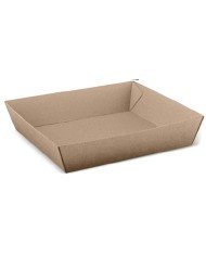 FOOD TRAY ENDURA PACK OF 125 BROWN L13 X W9 X H5CM CORRUGATED FLUTED BOARD 