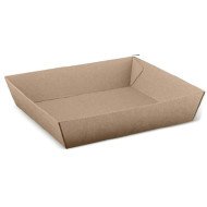 FOOD TRAY ENDURA PACK OF 125 BROWN L13 X W9 X H5CM CORRUGATED FLUTED BOARD 