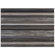 PACK OF 6 DECO PLACE MAT 45X30CM BROWN & BLACK LINES PVC/POLYESTER  