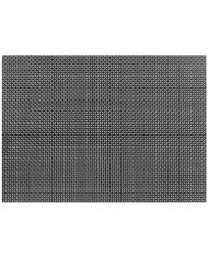 PACK OF 6 FINE BAND PLACE MAT BLACK L45 X W30CM PVC/POLYESTER 