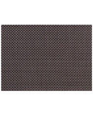 PACK OF 6 WIDE BAND PLACE MAT 45X30CM BROWN & BLACK PVC/POLYESTER  