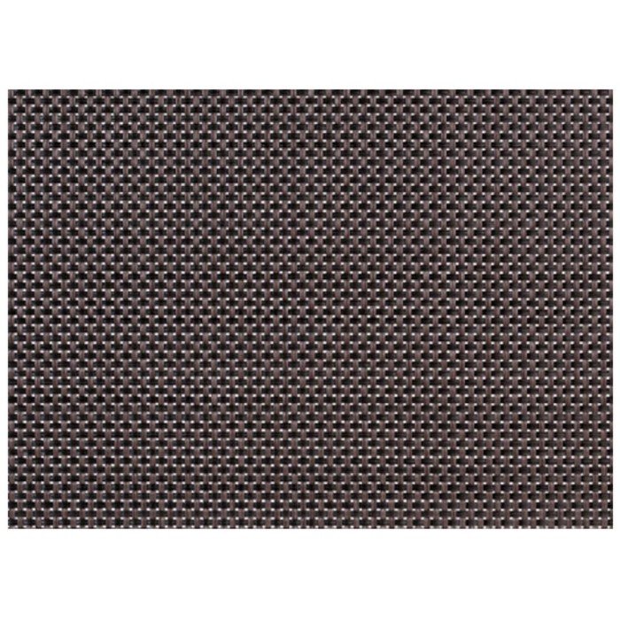 PACK OF 6 WIDE BAND PLACE MAT 45X30CM BROWN & BLACK PVC/POLYESTER  