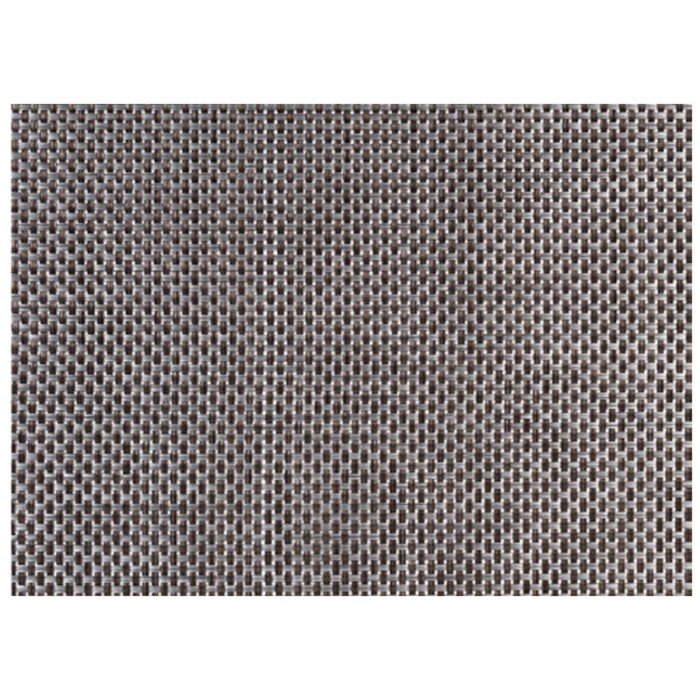 PACK OF 6 WIDE BAND PLACE MAT 45X30CM BROWN & SILVER PVC/POLYESTER