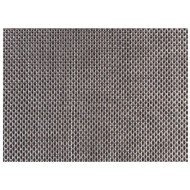 PACK OF 6 WIDE BAND PLACE MAT 45X30CM BROWN & SILVER PVC/POLYESTER