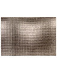 PACK OF 6 WIDE BAND PLACE MAT 45X30CM BROWN & GOLD PVC/POLYESTER  