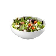 SHARING WHITE ROUND BOWL BLACK/BAMBOO Ø36CM H13CM MELAMINE 