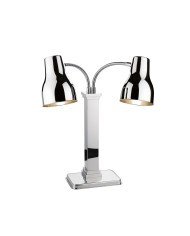 FREE STANDING DUAL HEATING LAMP L27 X W18 X H61.5CM STAINLESS STEEL SPRING