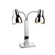 FREE STANDING DUAL HEATING LAMP L27 X W18 X H61.5CM STAINLESS STEEL SPRING