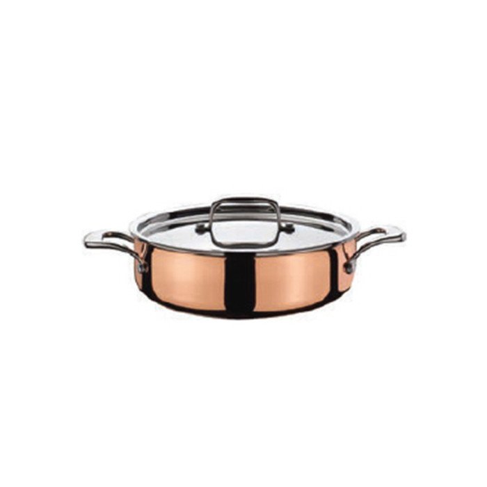 GOURMET CASSEROLE WITH LID ROUND Ø28CM H7CM 4L COPPER CULINOX SPRING