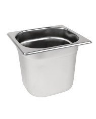 CONTAINER GN 1/6-100 RECTANGULAR 1.6L THICK. 0.8MM STAINLESS STEEL QUALIPLUS PRO.COOKER