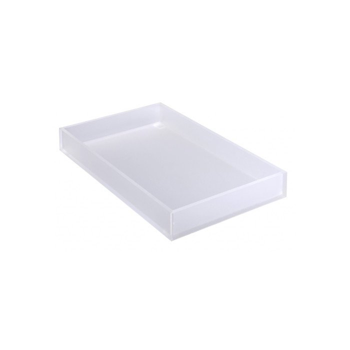 T-COLLECTION LUCITE TRAY RECTANGULAR ICE WHITE L53 X W32.5 X H7.5CM PMMA TIGER