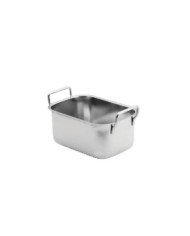 CONTAINER WITHOUT LID SQARE 1L STAINLESS STEEL BAIN MARIE 