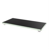 THE CUBE TRAY RECTANGULAR BLACK L32 X W15 X H2CM GLASS 