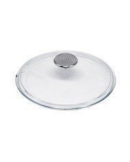 GLAZE/HERITAGE LAVA LID D24CM GLASS WITH SST KNOB  