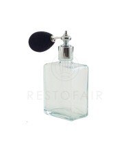 FINE MIST SPRAY BOTTLE 10CL BULB SPRAY SQUARE GLASS