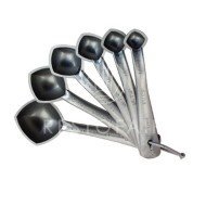 SET OF 6 SILVER MEASURING SPOON SBC