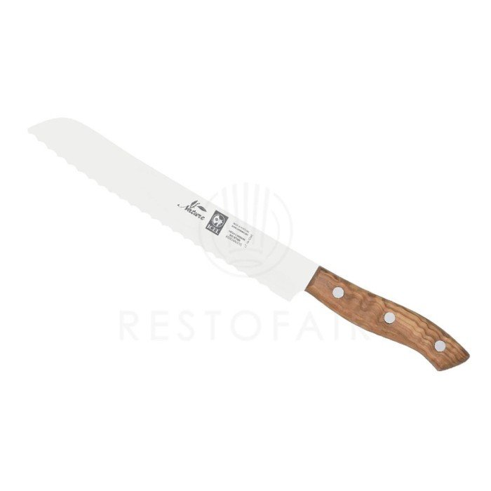 NATURE BREAD KNIFE WOODEN HANDLE L20CM