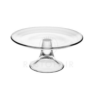 CAKE STAND D21XH9.5CM CLEAR GLASS BANQUET