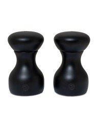 LYON BLACK SET OF 2 MILLS H9.6CM SALT AND PEPPER BEECHWOOD