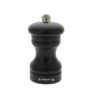 PASO BLACK MATT SALT & PEPPER MILL H10CM BEECHWOOD