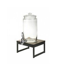 T-COLLECTION GLASS JUICE DISPENSER WITH STAND ASHWOOD TRANSPARENT 5.7L GLASS TIGER