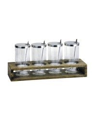 JAM/CONDIMENT SET INCLUDING 4 JARS/4 SPOONS/1 TRAY ASHWOOD  