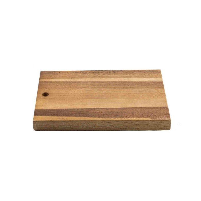 SERVING BOARD ROUND WHITE/BAMBOO ACACIA