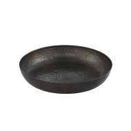 SEAFOOD TRAY BLACK HAMMERED D35XH5.7CM ALUMINIUM