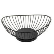 PARISIAN OVAL WIRE BASKET BLACK L22.86XW15.24XH8.89CM METAL OVAL  