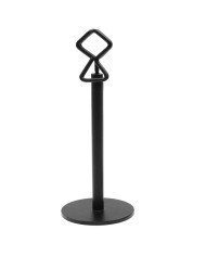 TABLE NUMBER STAND WITH CLIP BLACK Ø15CM L15 X W15CM METAL