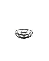 DELTA ROUND BASKET BLACK Ø20CM METAL 